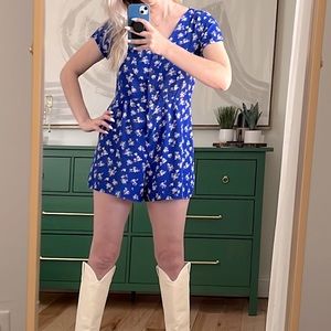 Wild Fable (target) blue flowered romper